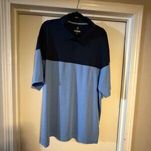 Adidas Golf Polo Shirt Men’s 2XL Blue Colorblock Short Sleeve